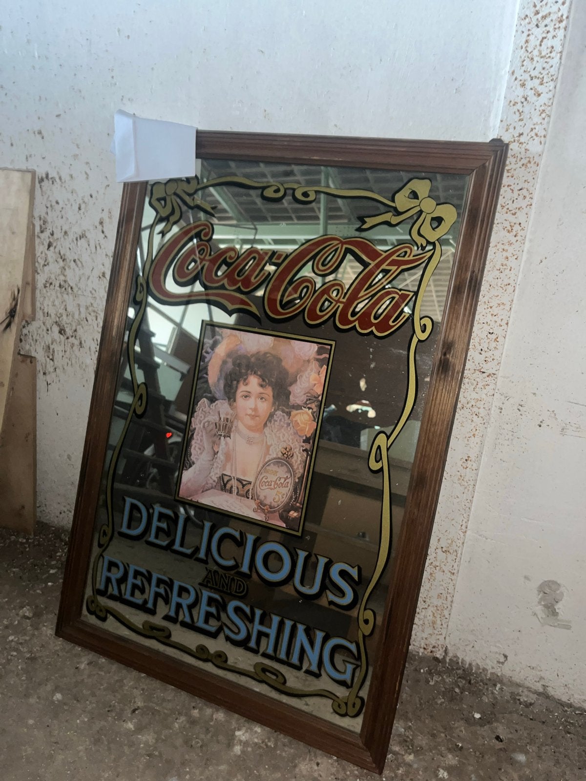 Vintage Coca-Cola spiegel - Delicious and Refreshing, Ophalen