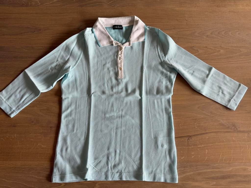 Golfino shirt 3/4 mouw, turquoise/wit, maat 40, Sport en Fitness, Golf, Ophalen of Verzenden, Zo goed als nieuw, Kleding, Overige merken