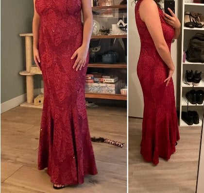 Trouwjurk/Avondjurk - Bodyflirt in 2 kleuren beschikbaar, Trouwjurk, Ophalen of Verzenden, Zo goed als nieuw, Rood
