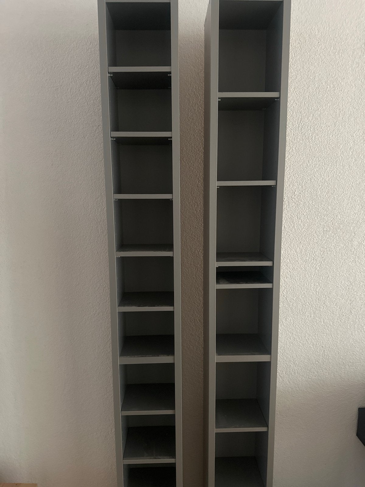 Twee grijze cd kast Billy Ikea, Ophalen, Minder dan 50 cm, Gebruikt, 200 cm of meer