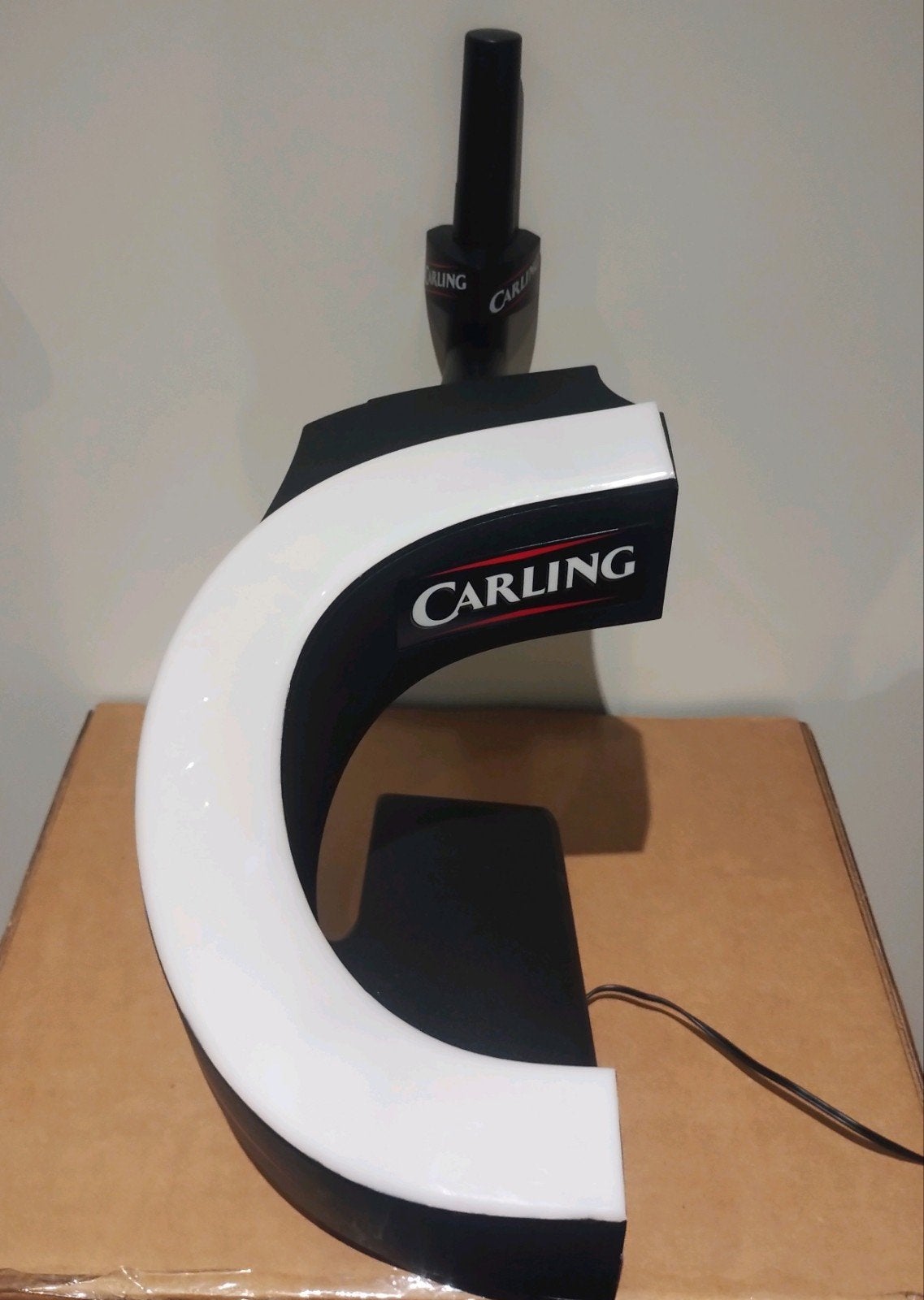originele verlichte Carling biertap, Ophalen of Verzenden, Zo goed als nieuw, Reclamebord, Plaat of Schild, Overige merken
