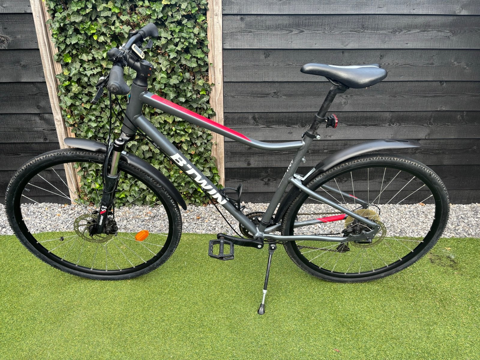Btwin Riverside 500 hybridefiets - Zo goed als nieuw, Vering, Zo goed als nieuw, Schijfrem, 53 tot 57 cm