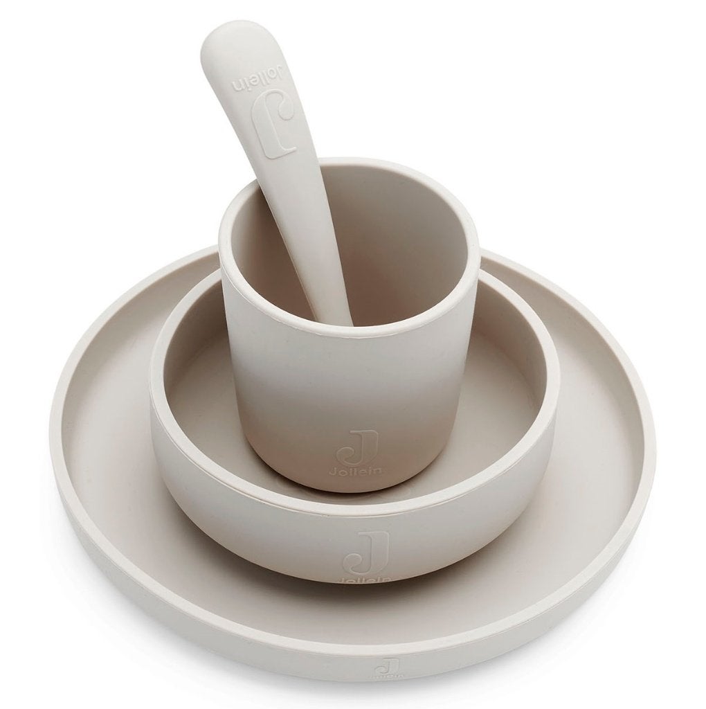 Siliconen Kinderservies Nougat Beige (4-delig) Jollein, Diepstroeten 1 9405 TK Assen, Overige typen, Ophalen of Verzenden, Klantenservice@jollein.com