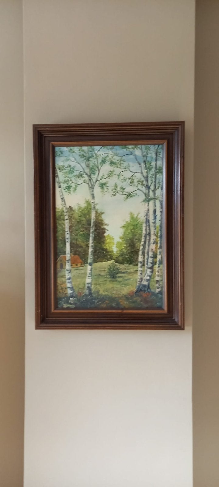 Schilderij gemaakt door dhr. H.Rijnkels uit Bergen op Zoom, Antiek en Kunst, Ophalen, Doek, Oud hollands, Landschap
