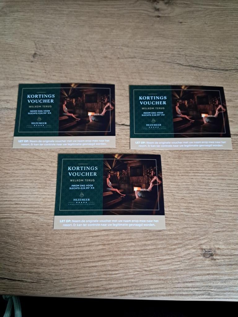 Sauna Hezemeer kortingsvoucher, Ophalen of Verzenden, Nieuw, Complete sauna