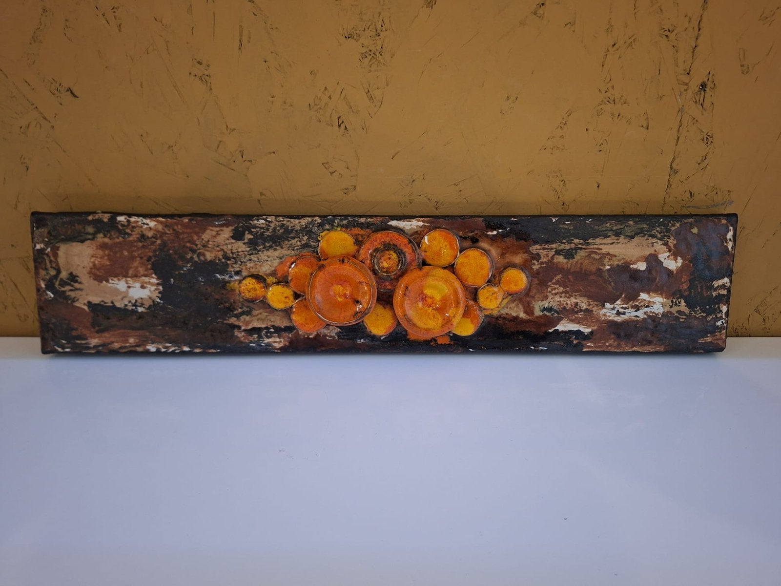 Vintage Ruscha Mushroom Fat Lava wandpaneel 51x10 cm, Ophalen of Verzenden
