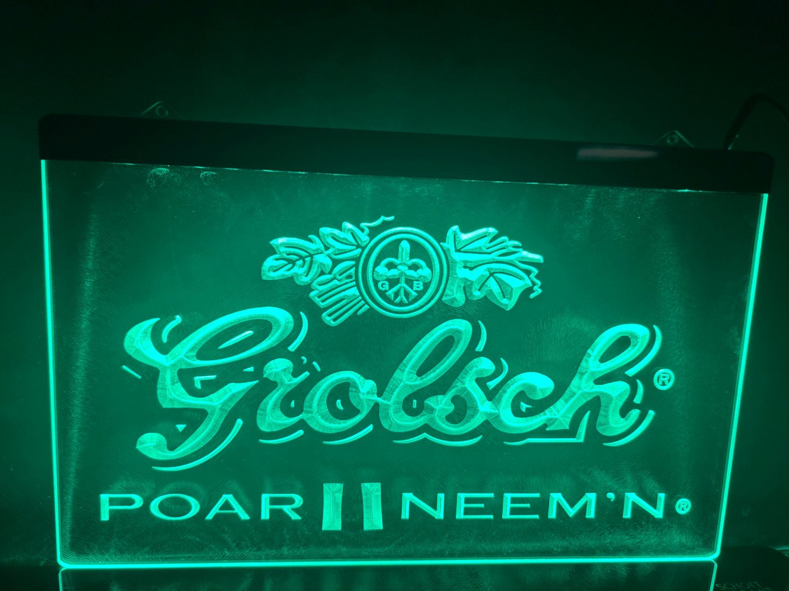 Grolsch poar neemn led bordje nieuw 30x20cm, Ophalen of Verzenden, Zo goed als nieuw, Reclamebord