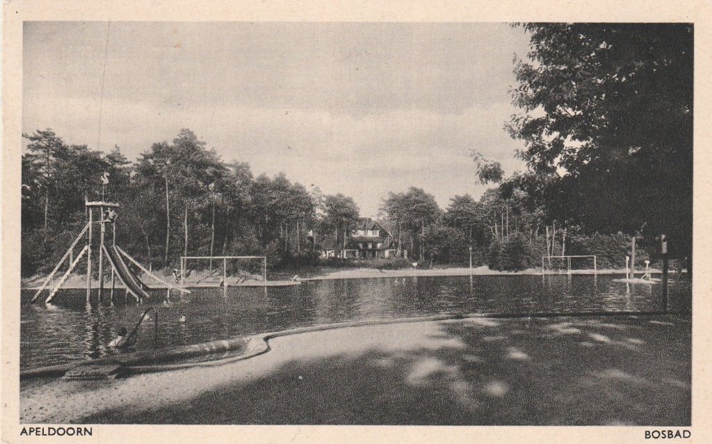 apeldoorn- bosbad, Ophalen of Verzenden, 1940 tot 1960, Gelderland