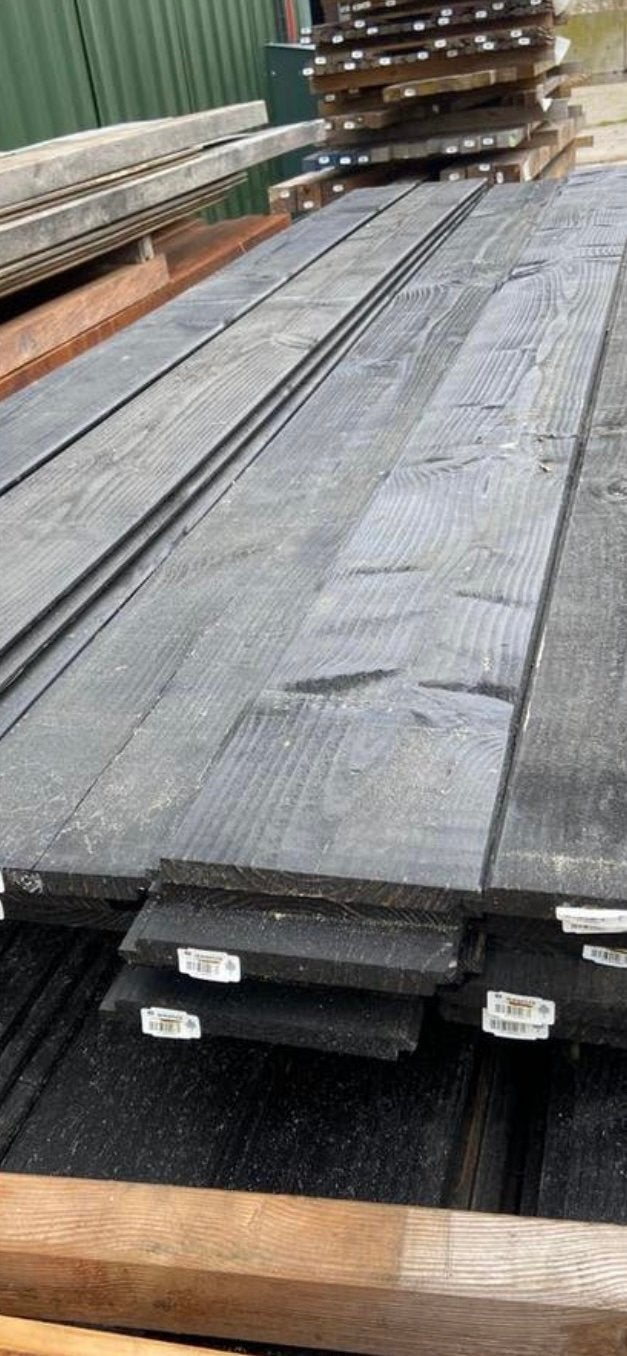 Douglas zwarte sponningplanken, Ophalen, Zo goed als nieuw, 250 cm of meer, Planken