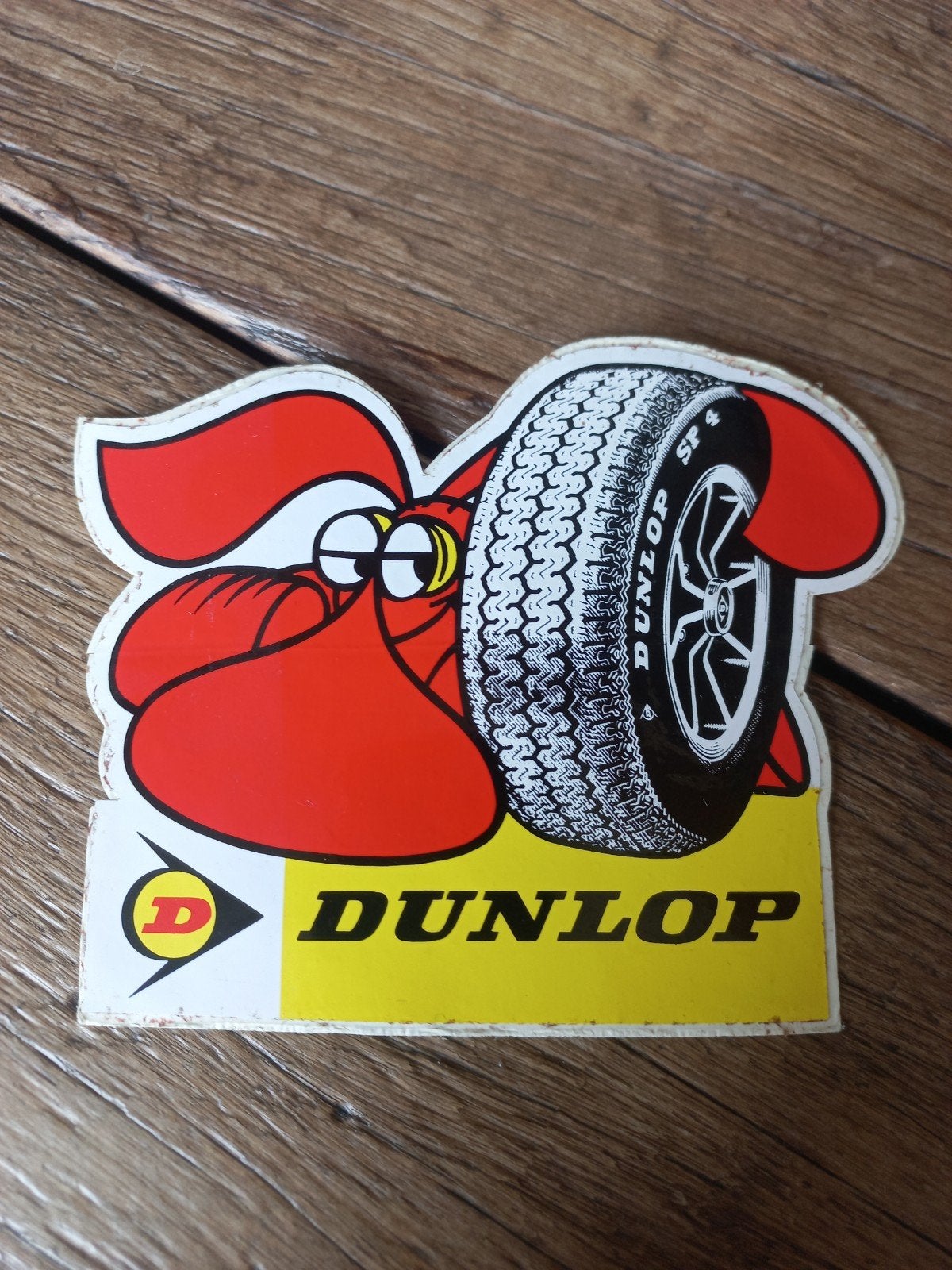 Vintage Dunlop SP 4 banden sticker - Auto's, Motoren, Ophalen of Verzenden, Gebruikt, Auto's