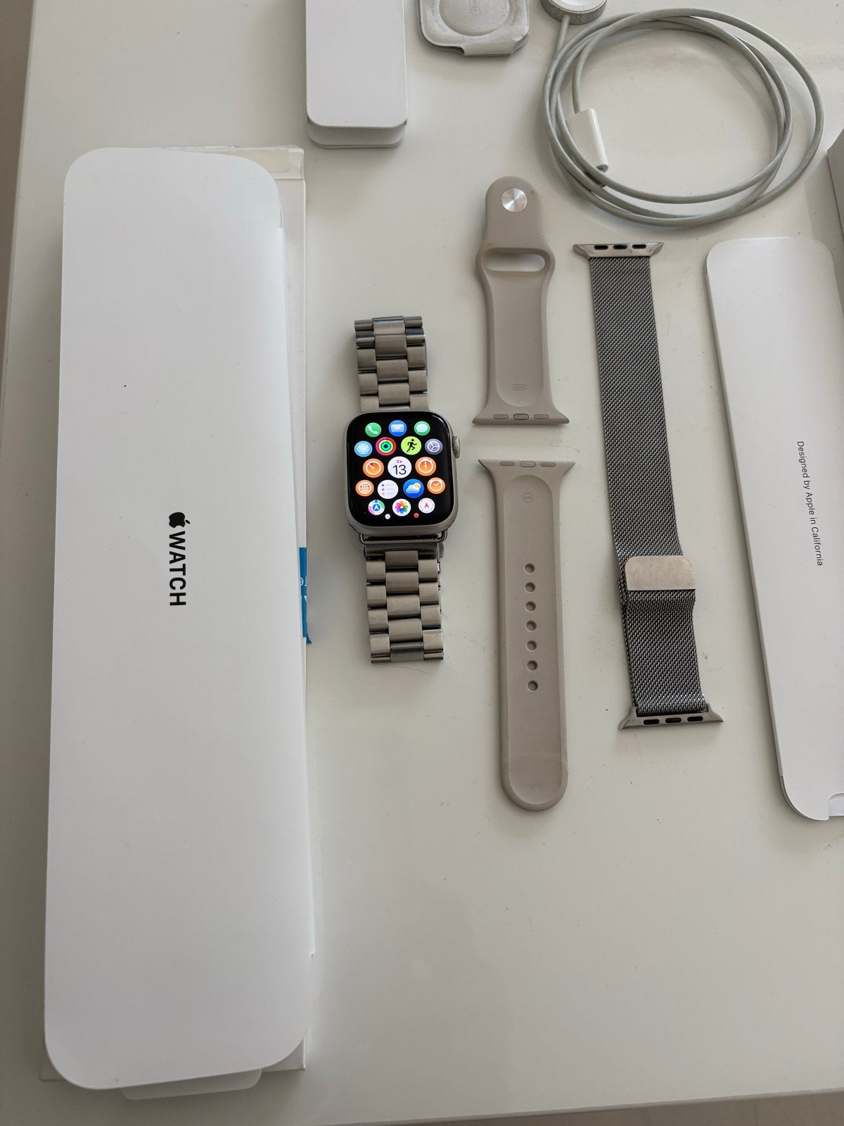 Apple Watch Series 7 Starlight 45mm, IOS, Ophalen of Verzenden, Zo goed als nieuw, Waterdicht