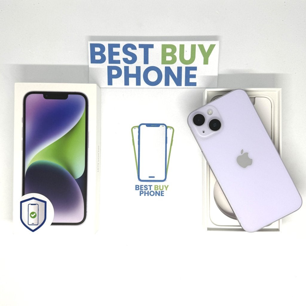 iPhone 14 128GB paars /krasvrij /87% batt /garantie, 128 GB, Apple, Paars, 87 %