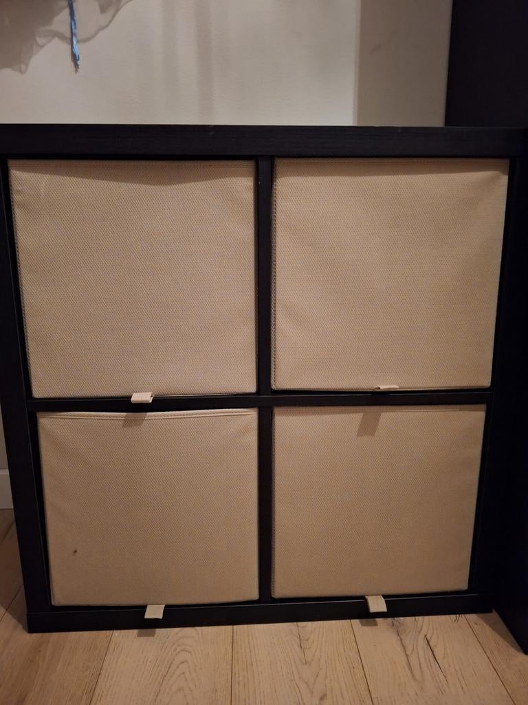 KALLAX vakkenkast ikea zwartbruin, Ophalen of Verzenden, Zo goed als nieuw