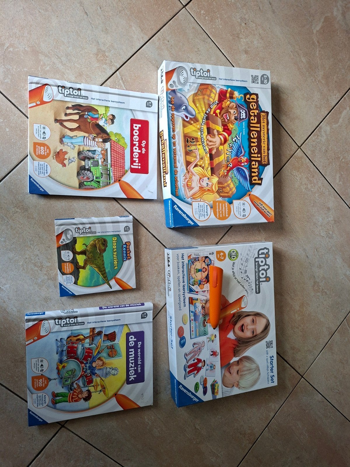 Tiptoi Starterset met 3 boeken/ getalleneiland- Ravensburger, Ophalen, Gebruikt, Taal en Lezen