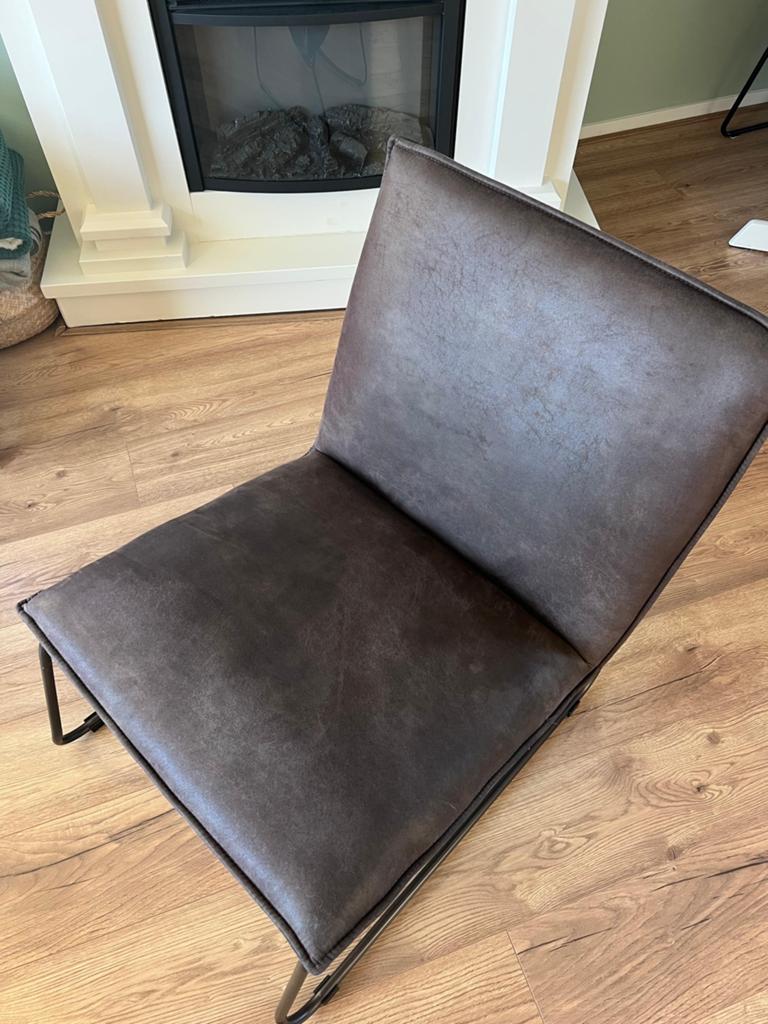 Retro fauteuil Cooper - Stijlvolle stoel, Huis en Inrichting, Stoelen, Ophalen, Zo goed als nieuw, Grijs, Eén