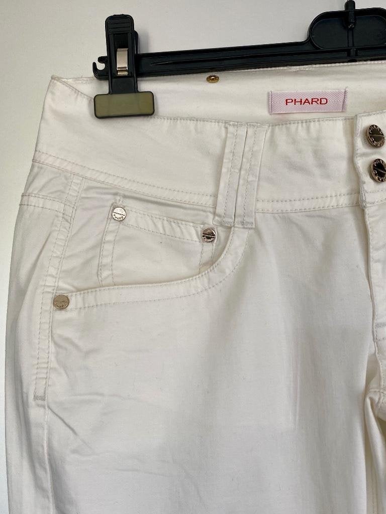 301 PHARD: maat W28=S=36 gebroken-wit  broek jeans slim-fit, Wit, Phard, Ophalen of Verzenden, Zo goed als nieuw