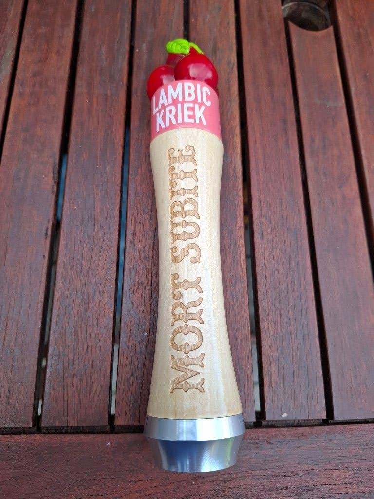 Taphendel Mort Subite Lambic Kriek, Ophalen of Verzenden, Nieuw, Reclamebord, Plaat of Schild, Overige merken