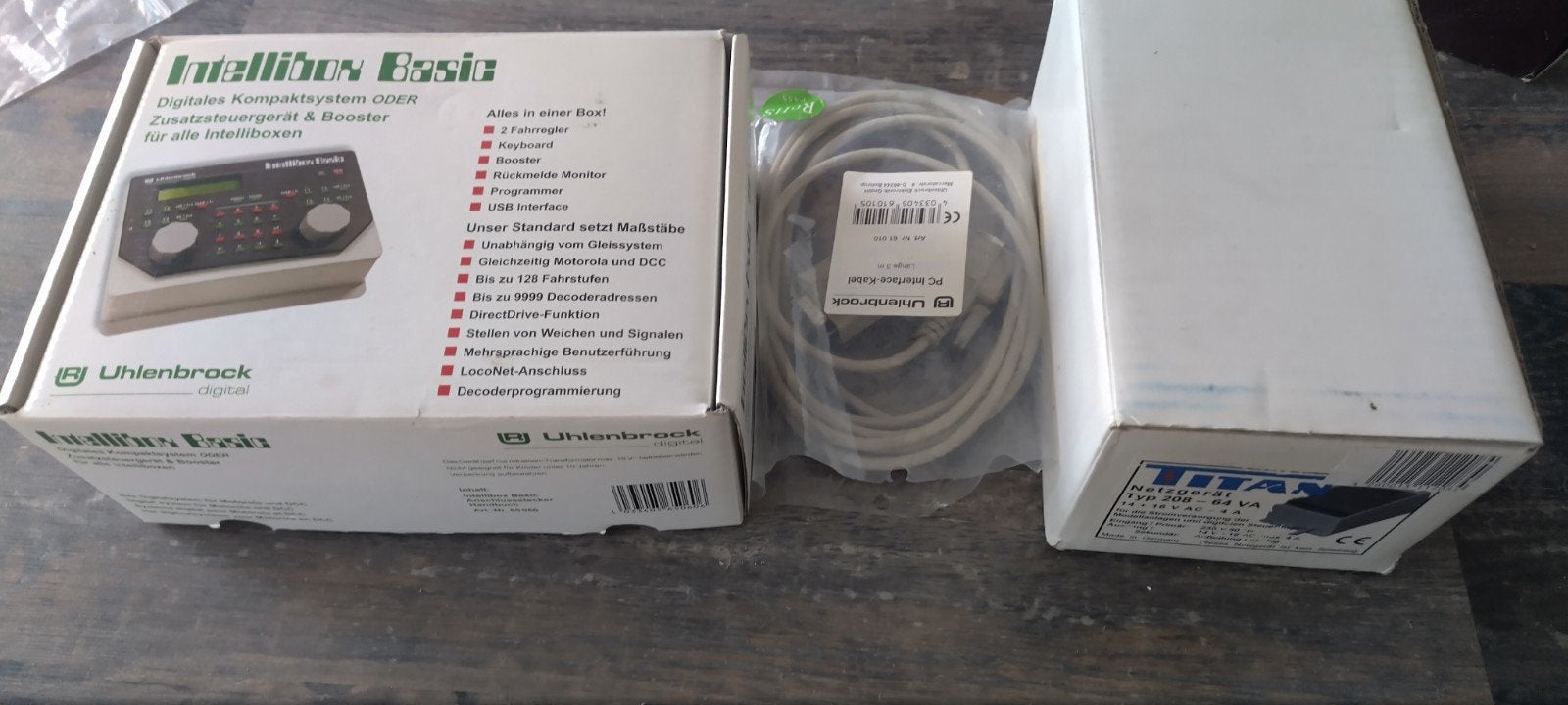 Uhlenbrock 65050 Intellibox Basic + Titan 208 Transformator, Overige merken, Transformator of Voeding, Gebruikt, Gelijkstroom