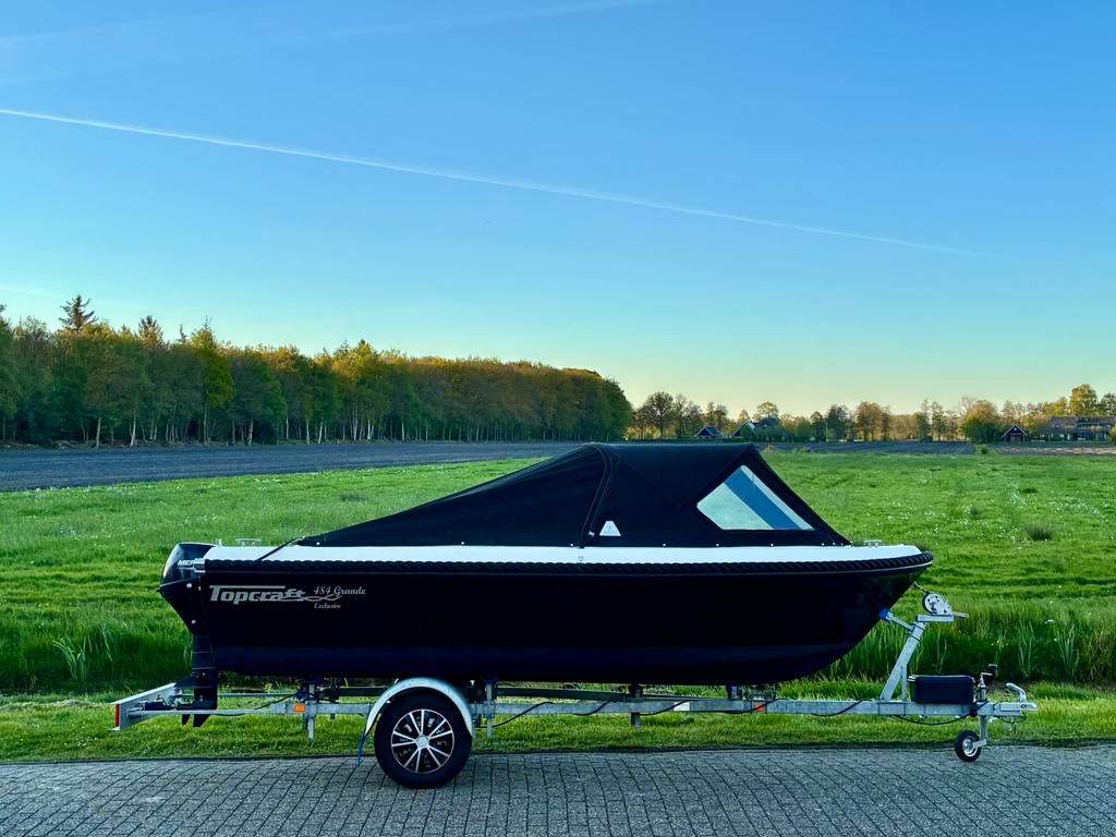 Topcraft 484 | vaarbewijsvrij | 2018 | incl. trailer, Watersport en Boten, Sloepen, Ophalen, 10 tot 30 pk, Zo goed als nieuw, 3 tot 6 meter