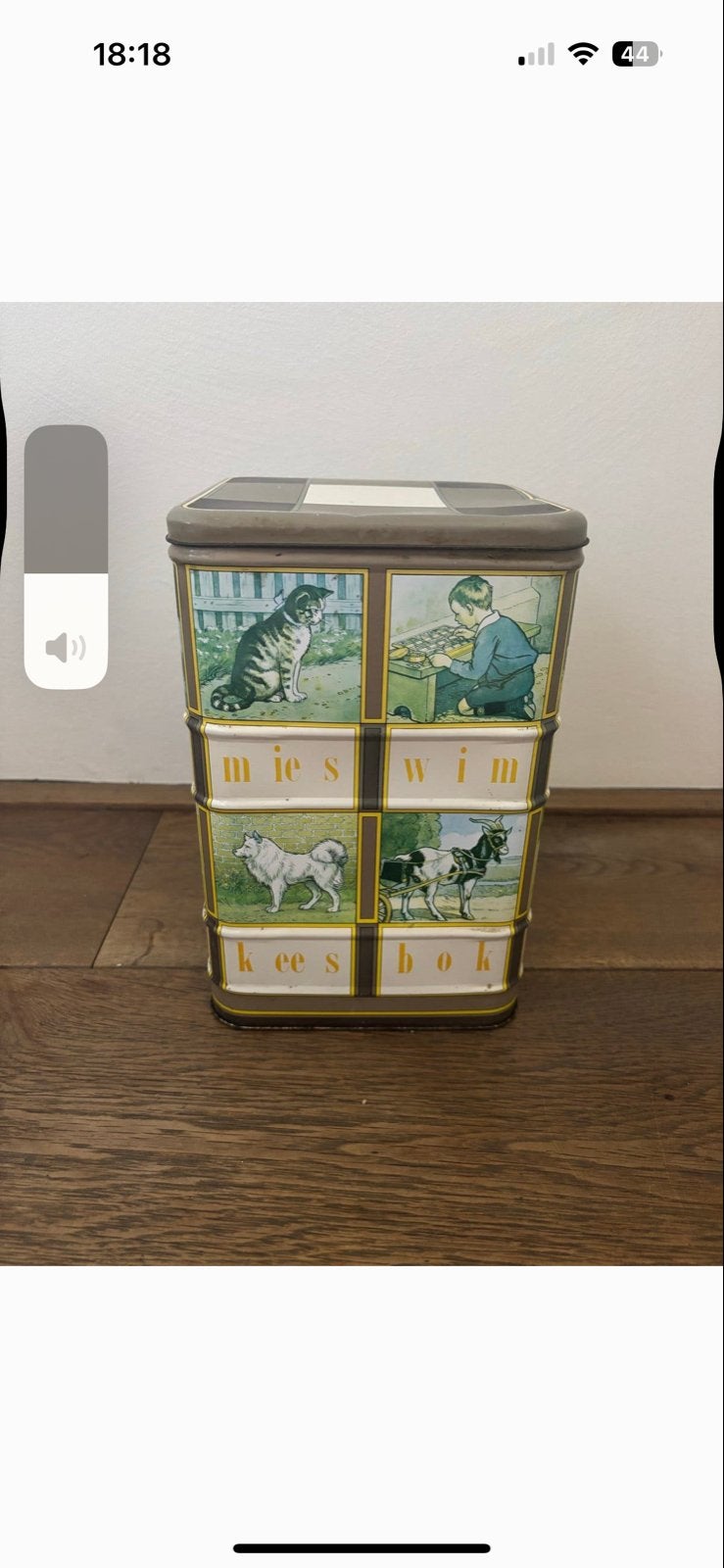 Vintage Verkade Beschuitbus - ABC-thema, Ophalen of Verzenden, Gebruikt, Beschuit, Verkade