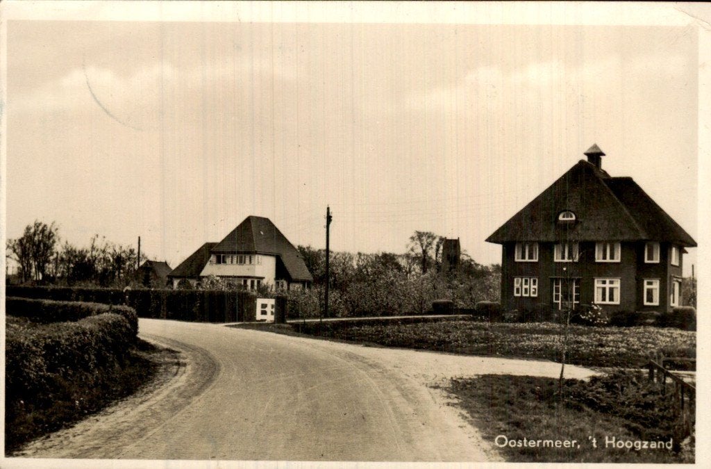 Oostermeer - t Hoogzand - Huis aan de weg, Ophalen of Verzenden, 1940 tot 1960, Gelopen, Groningen