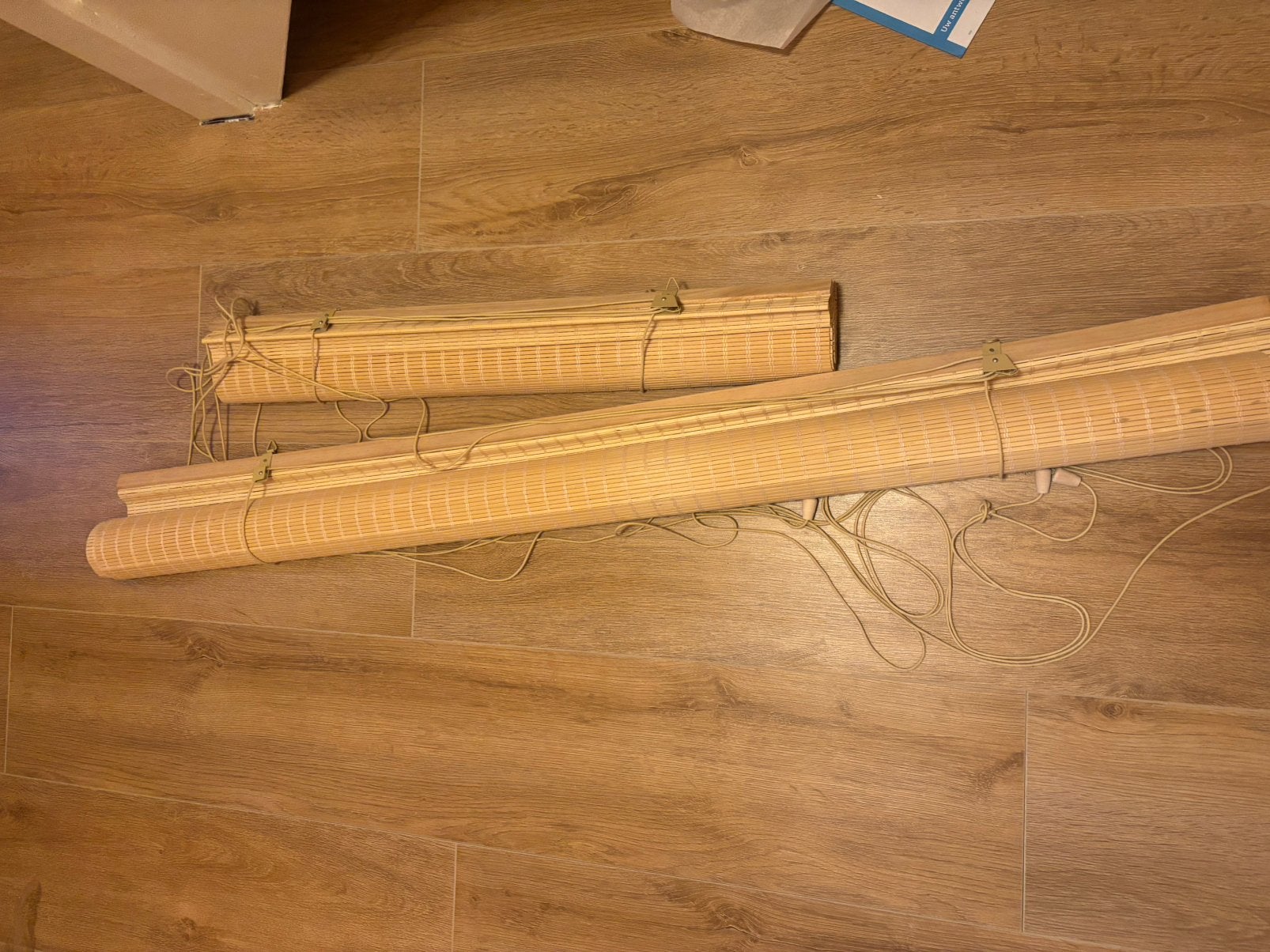 Jysk bamboo rolgordijnen 80 + 140 breed, Ophalen of Verzenden, Zo goed als nieuw, 50 tot 100 cm, 150 tot 200 cm