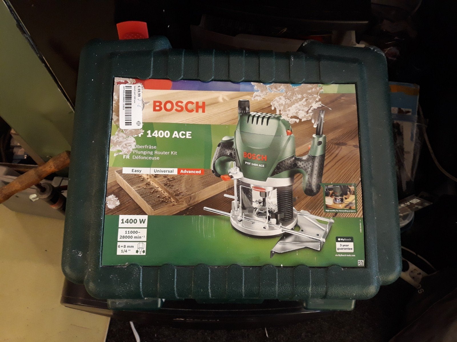 Bosch POF 1400 ACE Bovenfrees - Krachtige en Complete Set, Gebruikt, Ophalen of Verzenden, Bovenfrees, Bosch