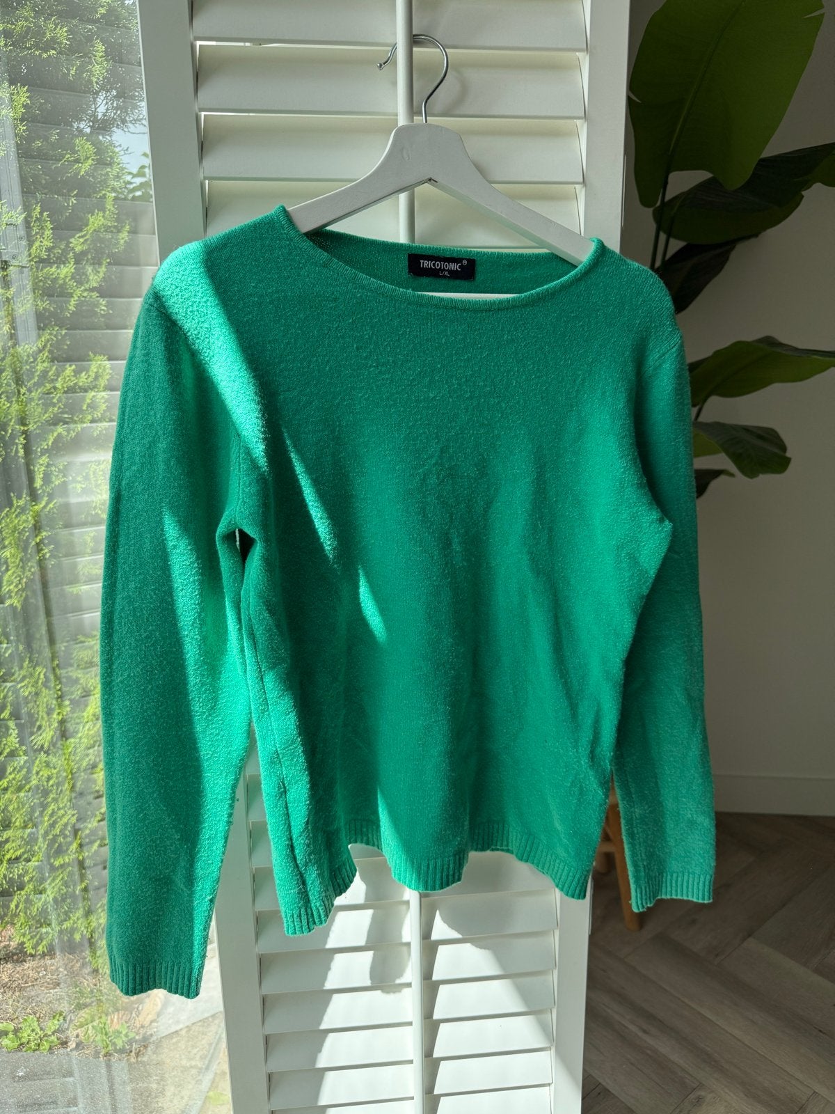 Tricotonic Groene Trui maat M, Ophalen of Verzenden, Zo goed als nieuw, Maat 42/44 (L), Groen