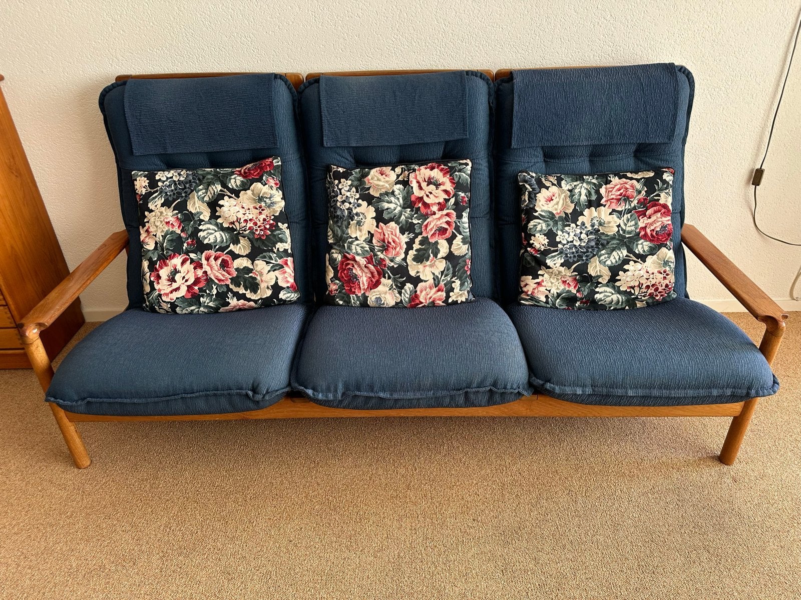 Jaren ‘70 Deense design bank met 3 zitplaatsen, Ophalen