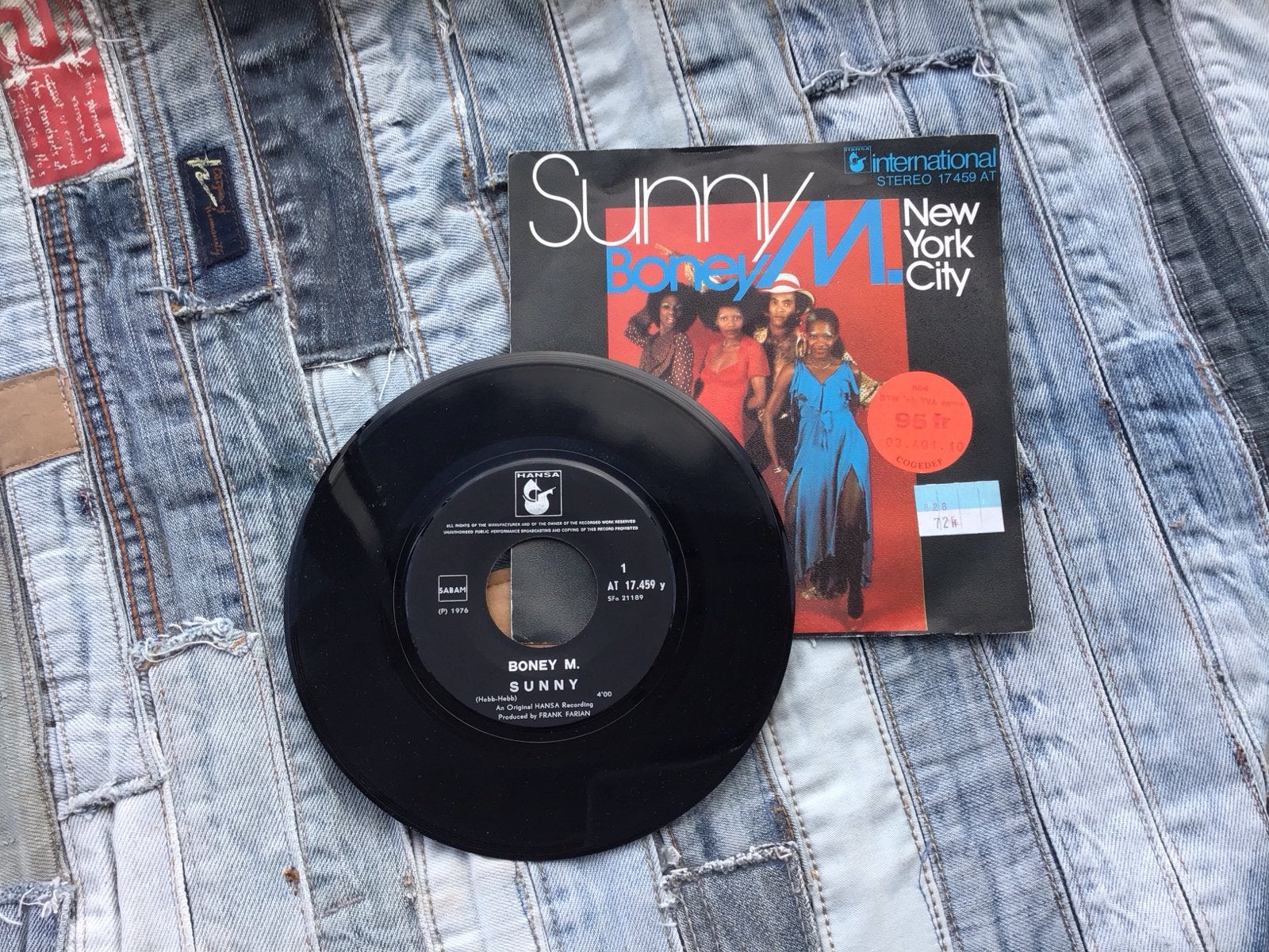 Boney M. - Sunny / New York City 7 inch vinyl single, Cd's en Dvd's, Gebruikt, 7 inch, Ophalen of Verzenden, Pop