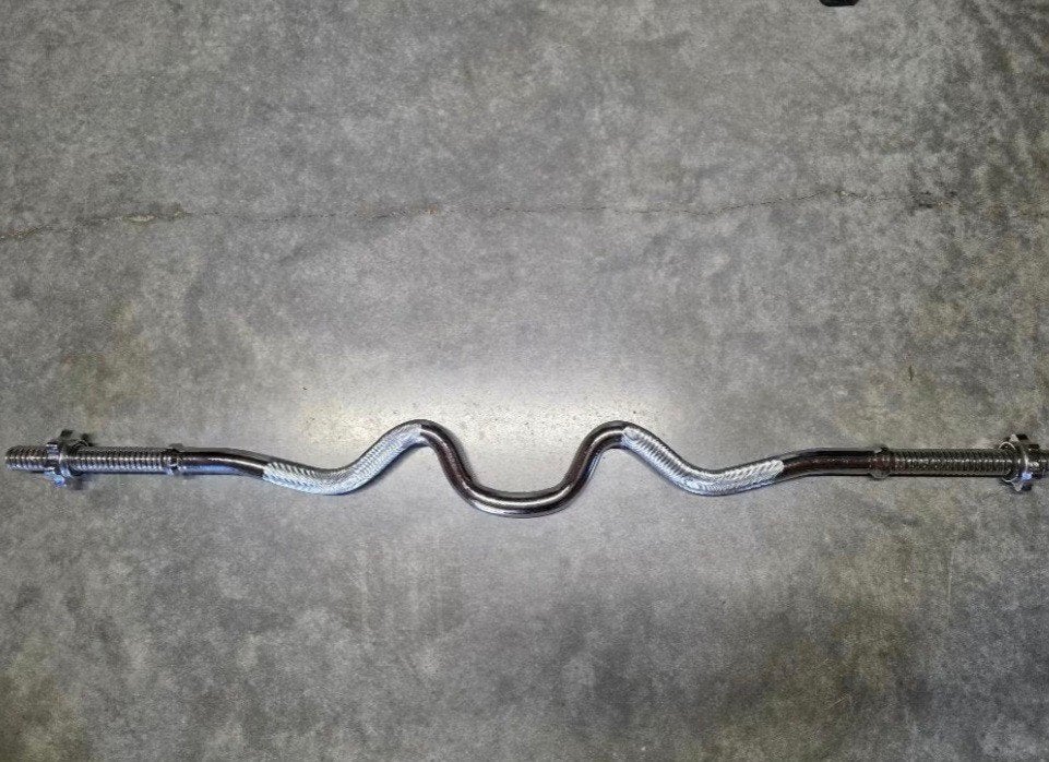 EZ Curl Stang 120 cm, Sport en Fitness, Fitnessmaterialen, Ophalen, Zo goed als nieuw, Benen, Halterstangen