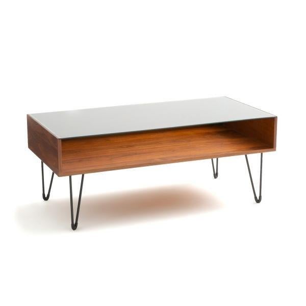 La Redoute Salontafel koffietafel meubel - Walnoothout, Ophalen, 100 tot 150 cm, 50 tot 100 cm, Zo goed als nieuw