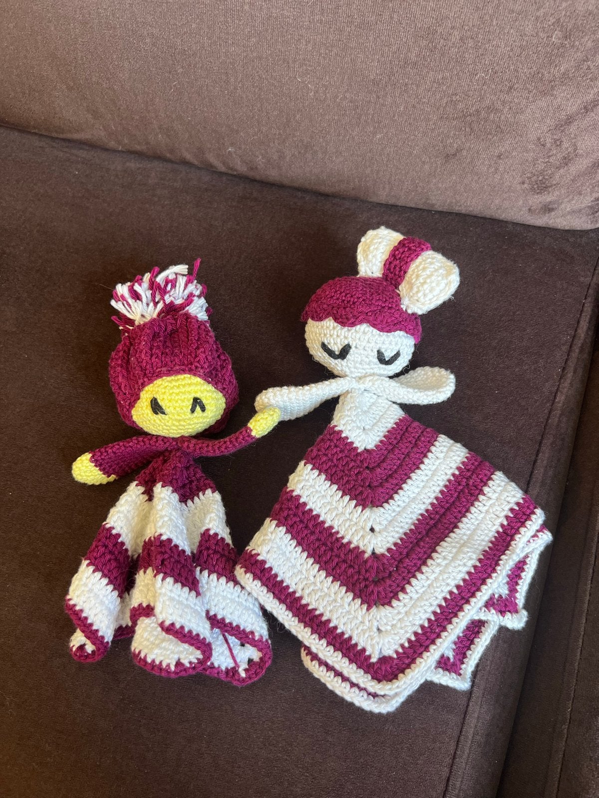 Schattige handgemaakte gehaakte knuffels - set van 2, Kinderen en Baby's, Speelgoed | Knuffels en Pluche, Handgemaakt, Ophalen of Verzenden