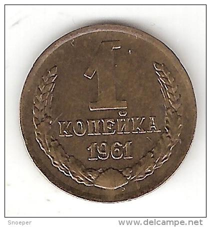 russia 1 kopek 1961 km 126a xf+ look!!! catalog val 8$, Postzegels en Munten, Munten | Europa | Niet-Euromunten, Verzenden, Rusland