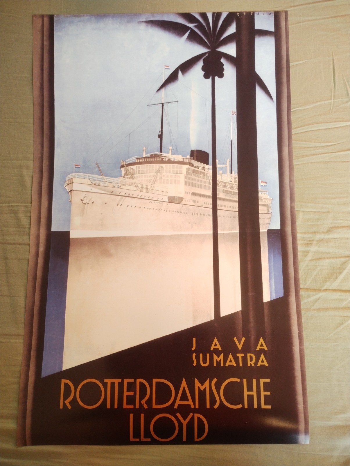 Holland Amerika Lijn Posters - J.P. van Eesteren, Antiek en Kunst, Ophalen of Verzenden