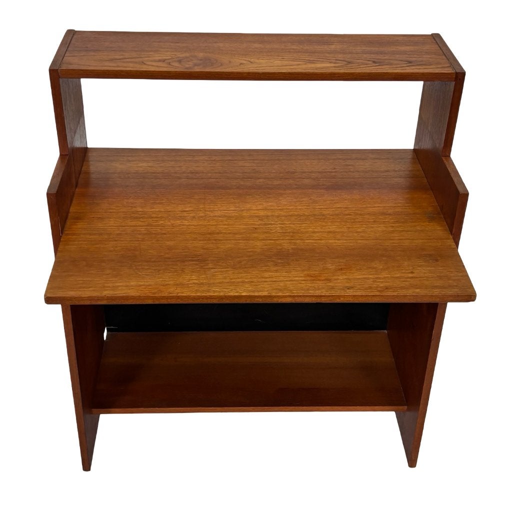 Vintage Klm Wandkast Werkplek Poul Cadovius Jaren 60 Teak, Ophalen, Met plank(en), Gebruikt, Vintage kast