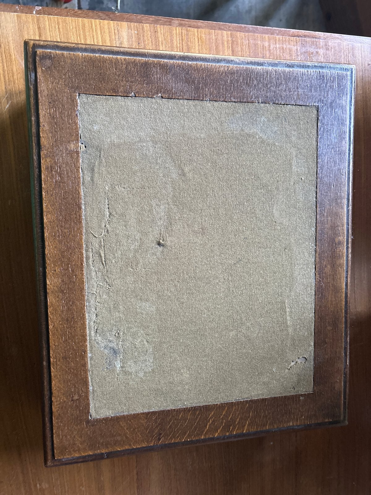 Antieke houten kist met scharnierend deksel, Ophalen of Verzenden