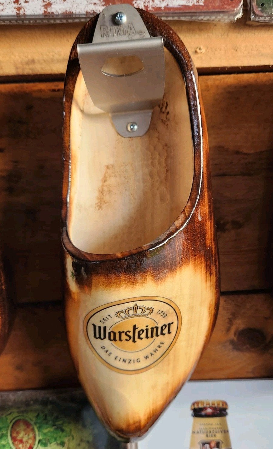 Mooie WARSTEINER klomp opener doppenvanger, Verzamelen, Biermerken, Ophalen of Verzenden, Nieuw, Flesopener, Overige merken