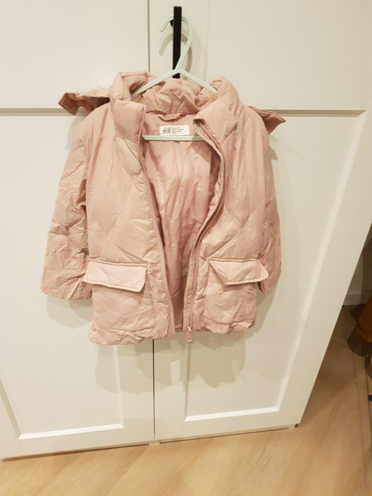 Donzen winterjas met capuchon van H&M  maat 98, Kinderen en Baby's, Meisje, H&M, Ophalen of Verzenden, Zo goed als nieuw