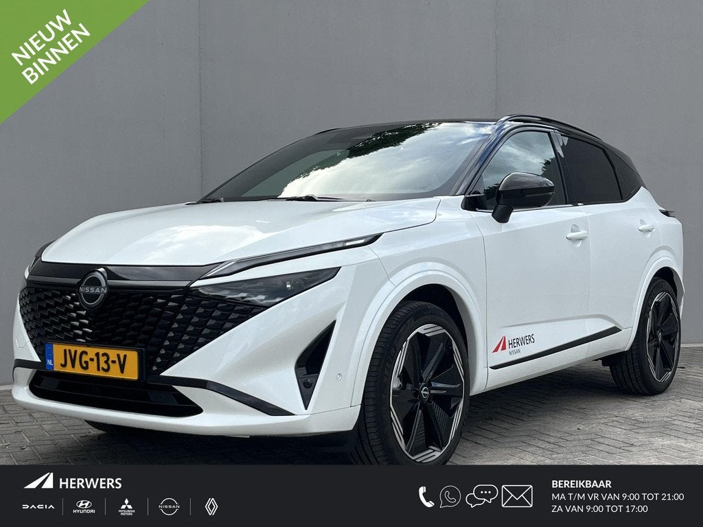 Nissan Qashqai 1.5 e-Power N-Design / Adaptief Cruise Contro, Auto's, Nissan, 1498 cc, 2 kWh, Wit, Origineel Nederlands