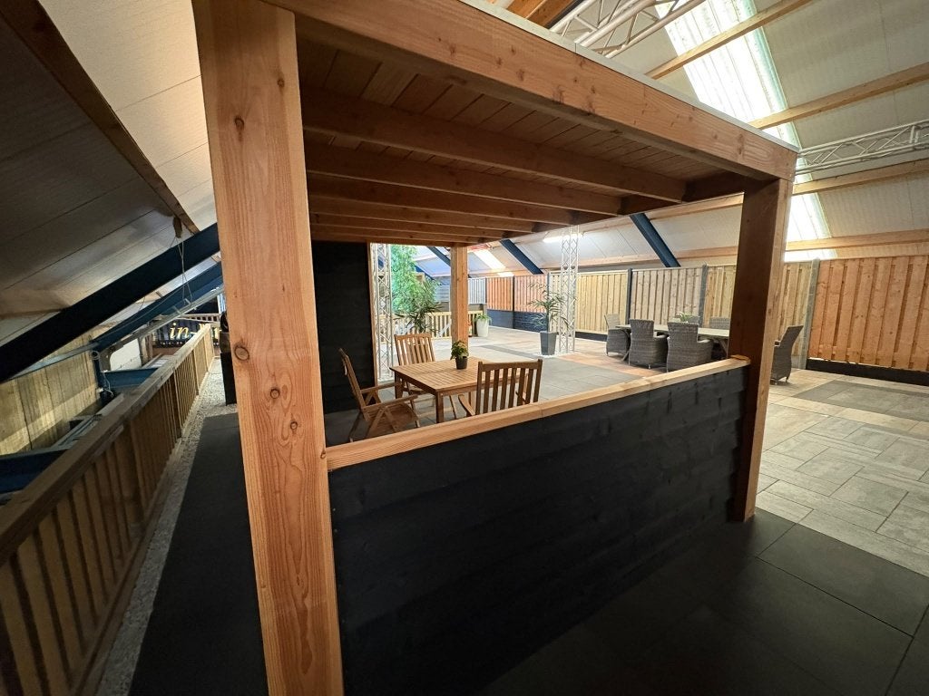 Douglas Overkapping met plat dak 400x300x250 cm, Tuin en Terras, Ophalen, Nieuw, Tuinpaviljoen