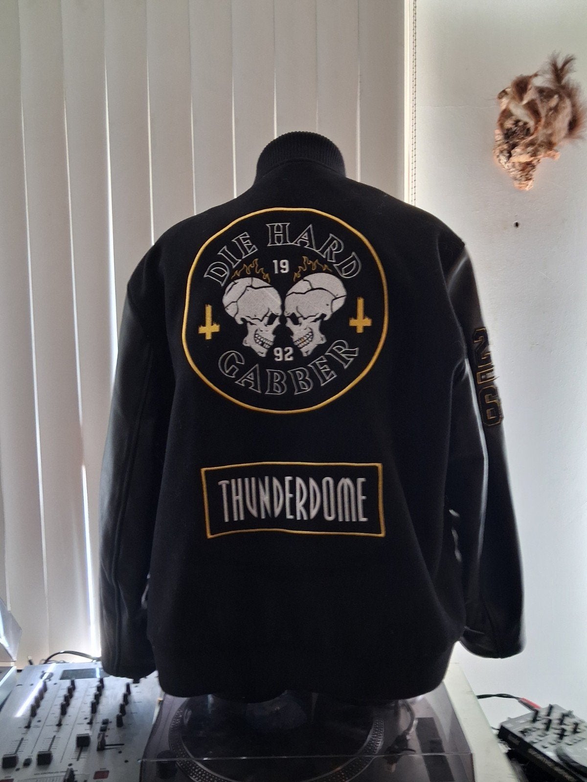 Thunderdome Die Hard Gabber Bomberjack Zwart Leer, Ophalen, Thunderdome, Zwart, Overige maten