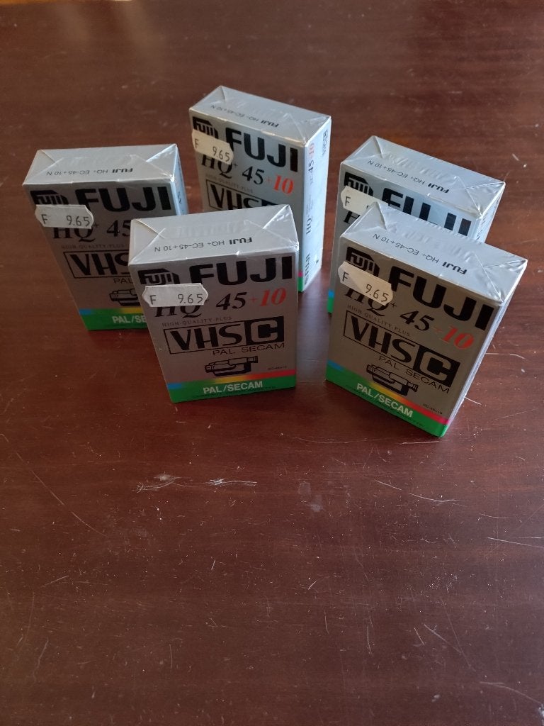 5x VHS-C Cassettes Factory Sealed Ongeopend, 2 t/m 25 bandjes, Overige genres, Ophalen of Verzenden, Nieuw in verpakking