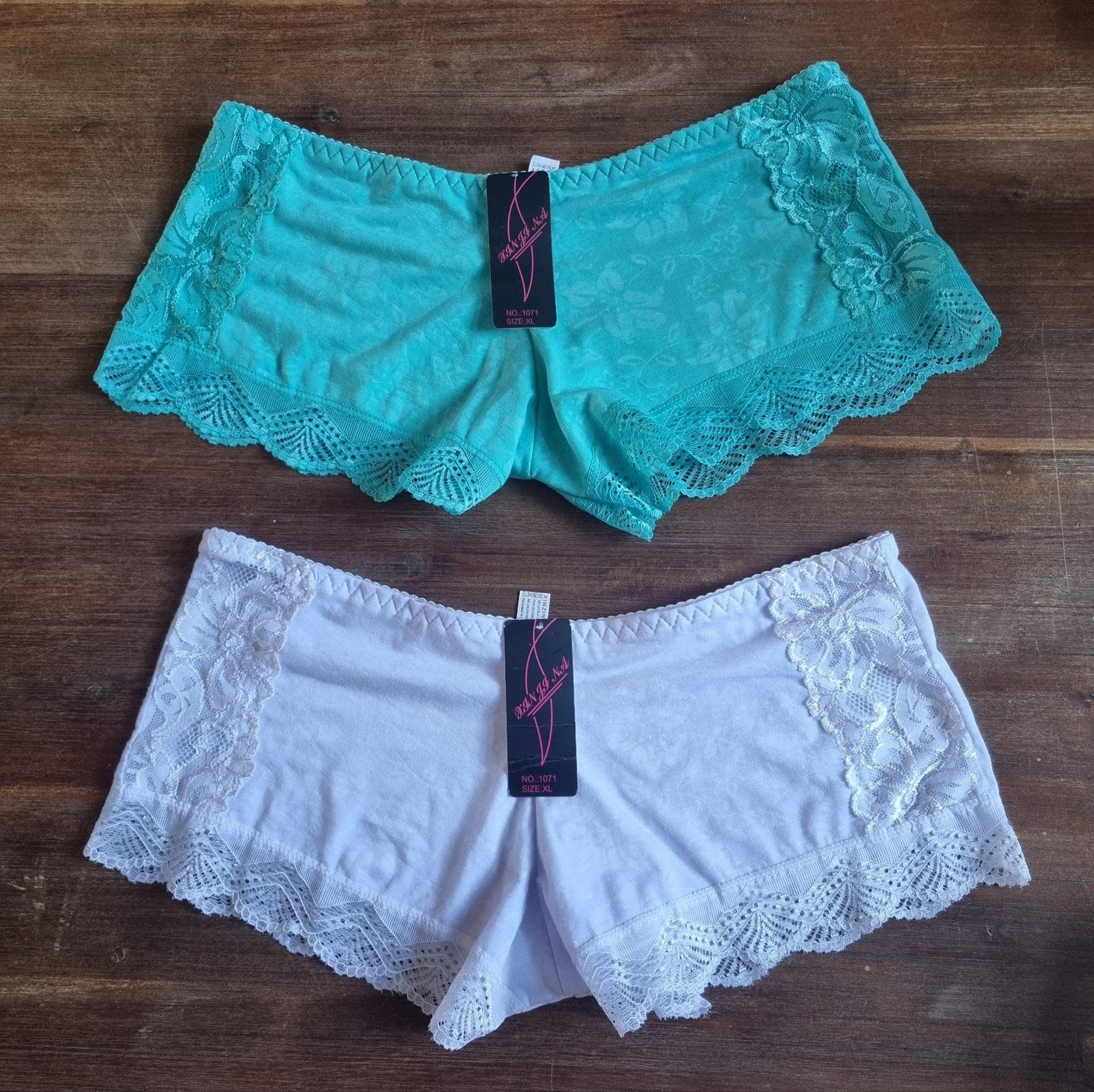 2x NIEUWE Dames Boxershorts XL - XINZINA - Turquoise/Wit, Kleding | Dames, Ondergoed en Lingerie, Xinzina, Ophalen of Verzenden