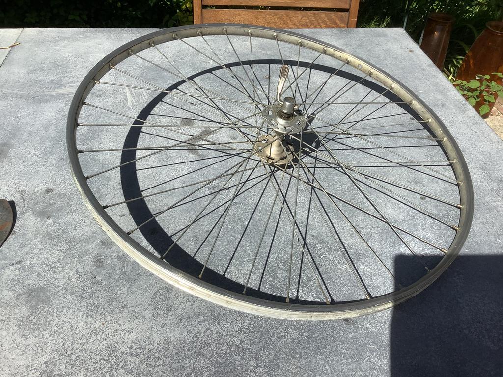 Voorwiel (alu) weinmann voor racefiets 17x630 (27x1 1/4), Ophalen, Gebruikt