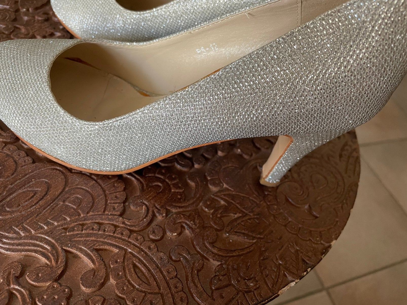 Zilveren pump nieuw mt 40, Verzenden, Nieuw, Schoenen