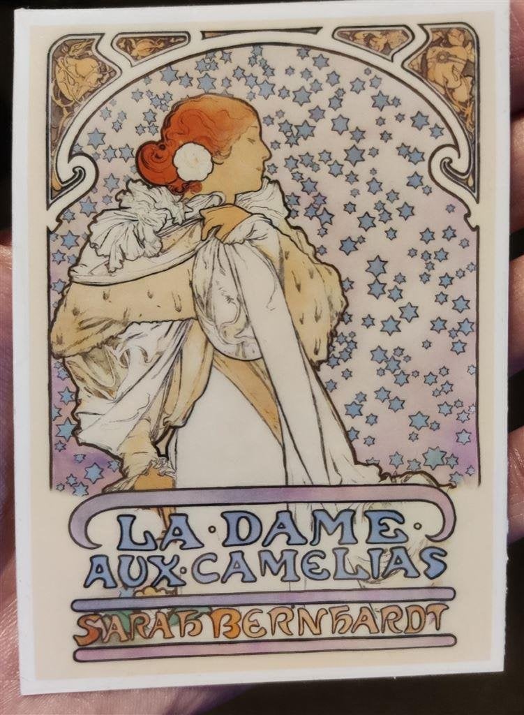 ALPHONSE MUCHA Sarah Bernhardt Decal Vinyl Sticker, Verzenden