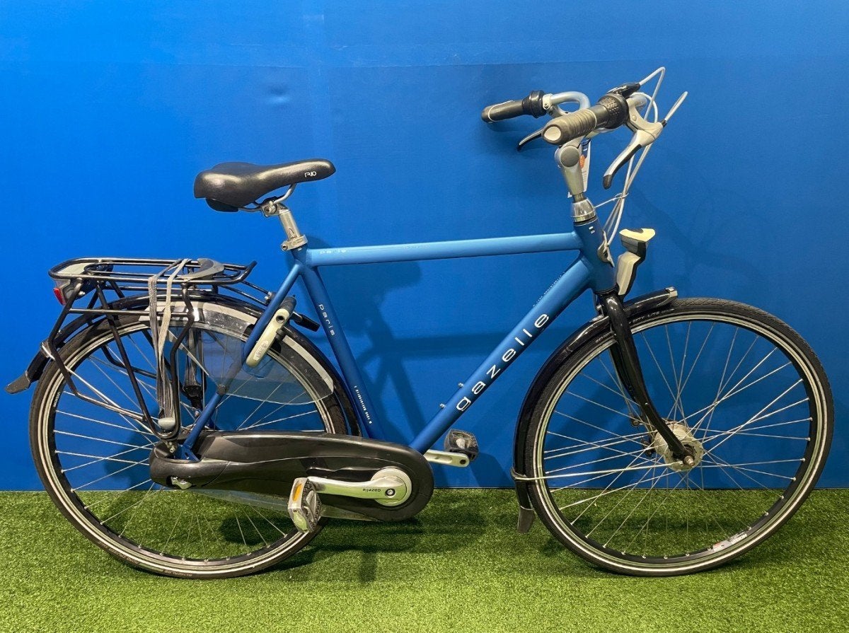 Gazelle Paris C3 Heren mat blauw 57cm, Ophalen, Gebruikt, -, -