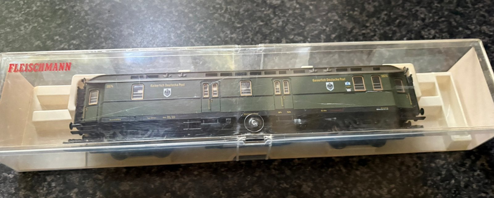 Fleischmann 5854 H0 Postwagen v.d. Kaiserlich Deutsche Post, Ophalen of Verzenden, Zo goed als nieuw, Gelijkstroom, Fleischmann