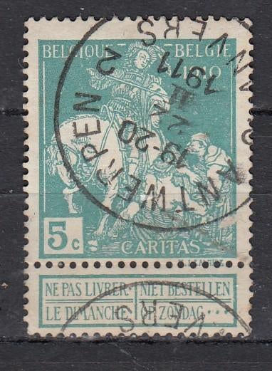 Belgie ocb 90, Postzegels en Munten, Postzegels | Europa | België, Verzenden, Gestempeld